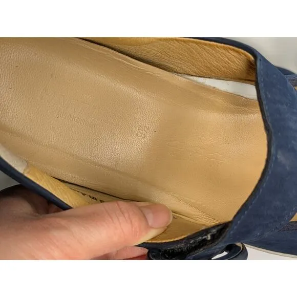 Hartjes XS Mary Jane Shoes Womens 9.5 Navy Blue Leather Comfort Career Work