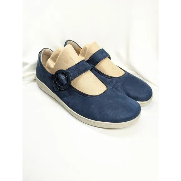 Hartjes XS Mary Jane Shoes Womens 9.5 Navy Blue Leather Comfort Career Work