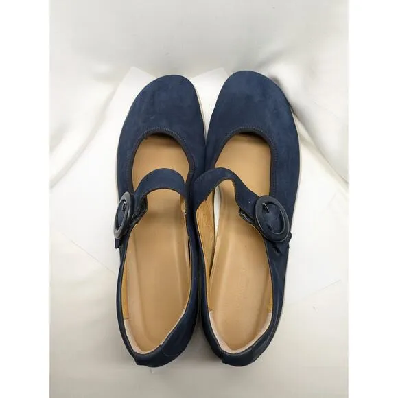 Hartjes XS Mary Jane Shoes Womens 9.5 Navy Blue Leather Comfort Career Work