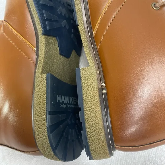 Hawke &amp; Co Men's Kalahari Cognac Brown Memory Foam Chukka Boots Size 9.5 Classic