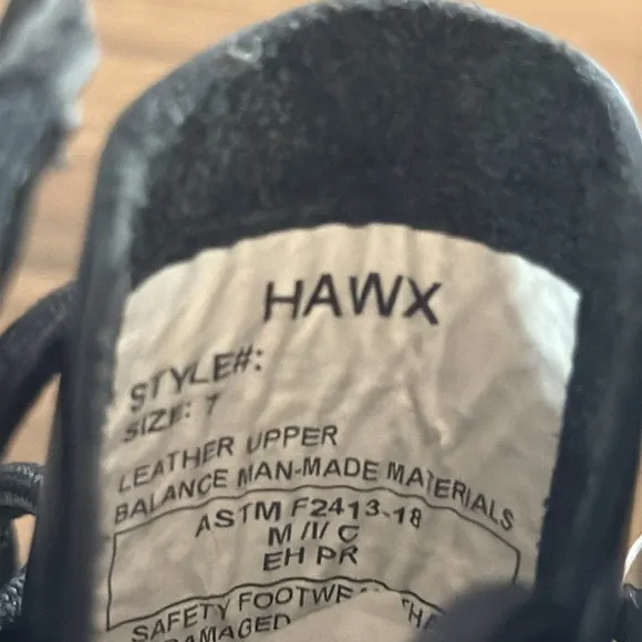 HAWX MEN'S 6GRADE WORK BOOTS - COMPOSITE TOE Black Leather