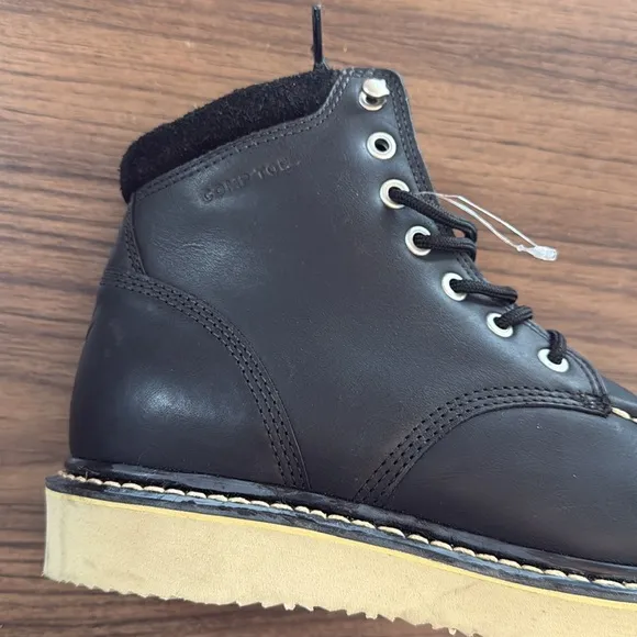 HAWX MEN'S 6GRADE WORK BOOTS - COMPOSITE TOE Black Leather