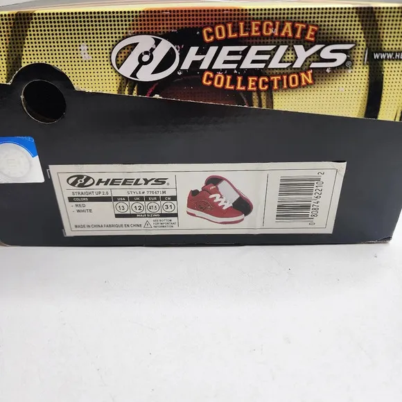 HEELYS Arkansas Razorbacks Rolling Skate Shoes Size 13 Men Wheels Collegiate