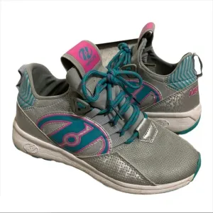HEELYS Bandit Gray Teal Pink Skate Shoes Y5 W6