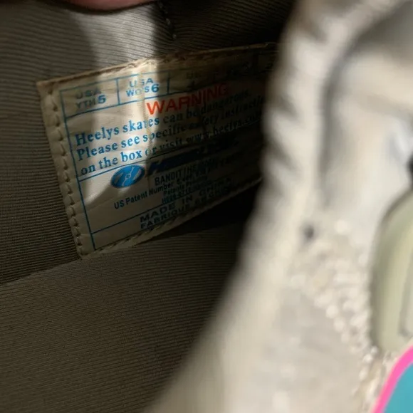 HEELYS Bandit Gray Teal Pink Skate Shoes Y5 W6