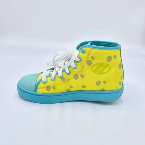 Heelys Hustle SpongeBob SquarePants Skate Shoes High Top Youth Size 4 HES 10330