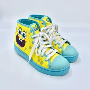 Heelys Hustle SpongeBob SquarePants Skate Shoes High Top Youth Size 4 HES 10330