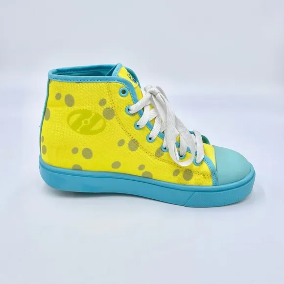 Heelys Hustle SpongeBob SquarePants Skate Shoes High Top Youth Size 4 HES 10330