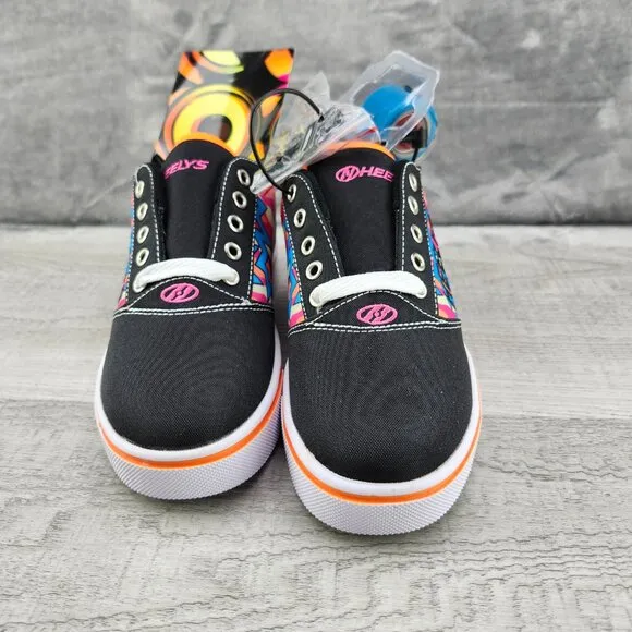 Heelys Pro 20 Skate Girl Size Y3 (EU 34) Black Pink Orange Cyan Shoes NIB