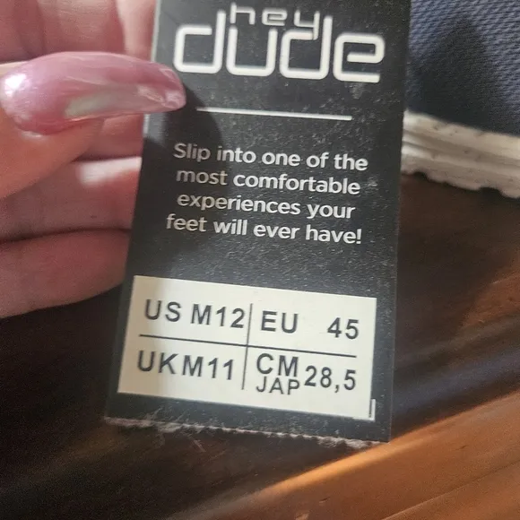Hey Dude Men's Navy and Gray Shoes