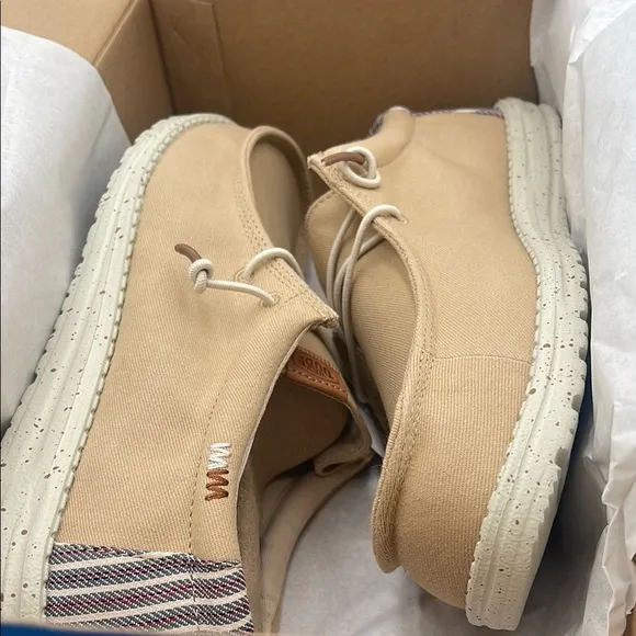 Hey Dude Wally Workwear Shoes - Tan and Multicolor