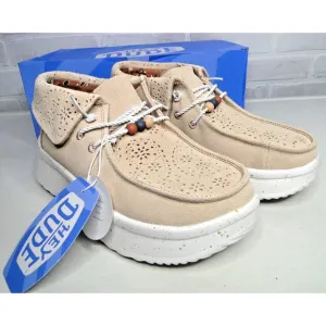 HEY DUDE WENDY PEAK FOLD BOOT SUEDE WOMEN'S 108915 SLIP-ON SIZE 9 NIB TAN