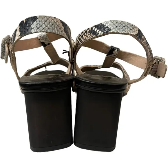 HISPANITAS Anthropologie Sandals snakeskin print Slingback Size 38/8 New