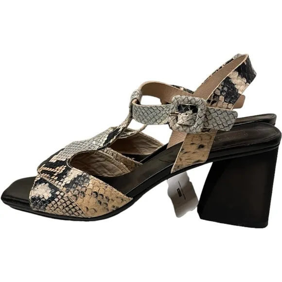 HISPANITAS Anthropologie Sandals snakeskin print Slingback Size 38/8 New