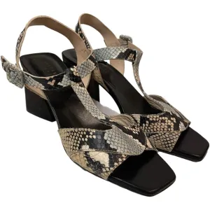 HISPANITAS Anthropologie Sandals snakeskin print Slingback Size 38/8 New