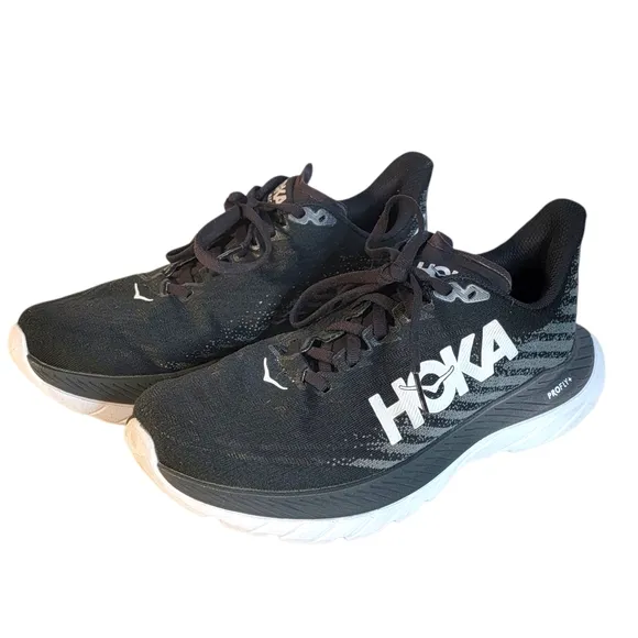 HOKA Mach 5 Pro Fly Black and White Running Shoes Women's Size 7