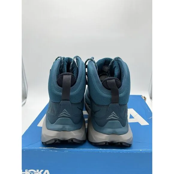 Hoka One One Kaha 2 Mid GTX Hiking Leather Blue Shoes 1123155 BCBGR Mens US 11.5