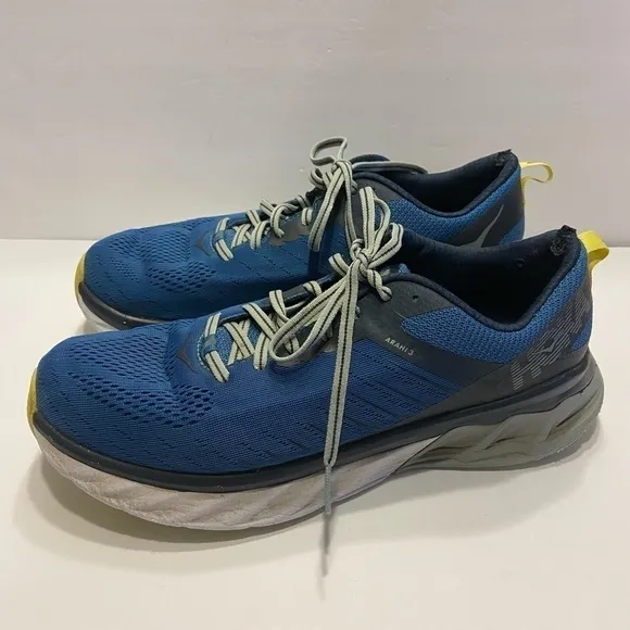 HOKA One One Mens Running Shoes Arahi 3 Blue Athletic Sneakers Size 10.5