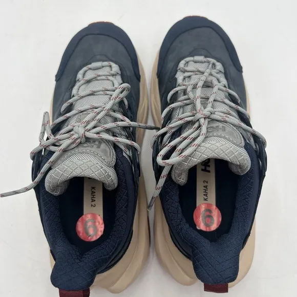 Hoka One One Shoes Womens 6 Blue Kaha 2 Low GTX Goretex Hiking Outdoors