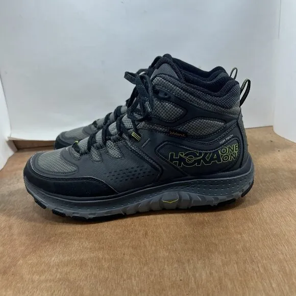 Hoka One Tor Tech Mid WP Men Size 10 Black Hiking Shoes Boots