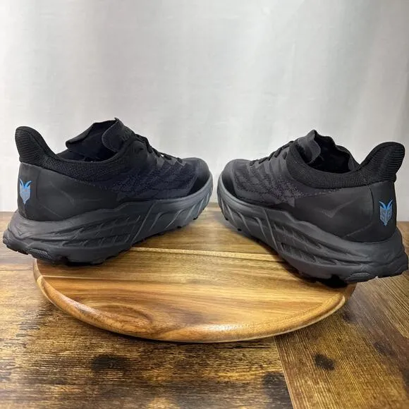 Hoka Speedgoat 5 GTX Gore-Tex Black Hiking Trail Shoes Mens Sz 9 D Black New