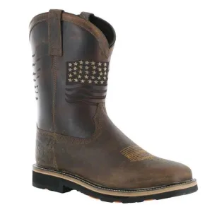 Hoss Size 11 M Brown Rancher Leather Rushmore Western Work Boots Comp Toe P5-27