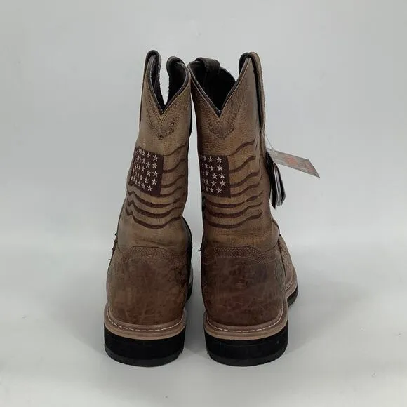 Hoss Size 11 M Brown Rancher Leather Rushmore Western Work Boots Comp Toe P5-27