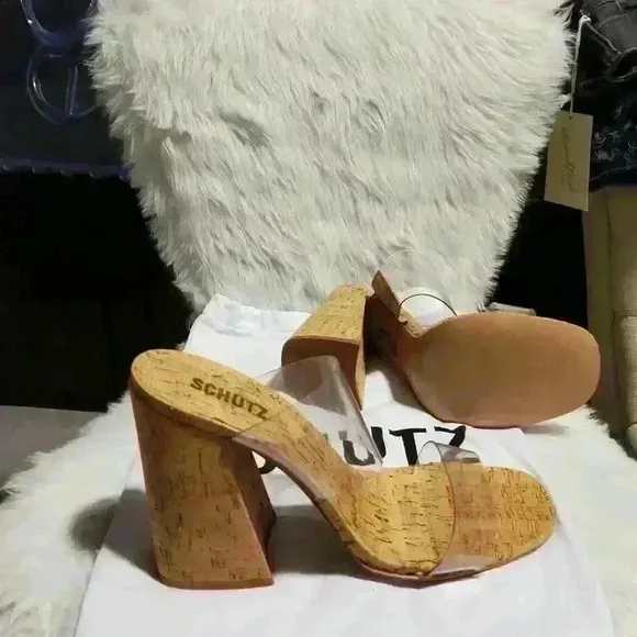 HOST PICK ! 💜💕💖SCHUTZ  Cork  &amp; Vinyl Sandal