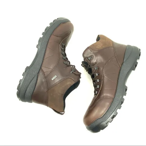Hotter Oban brown leather waterproof work boots
