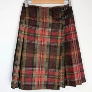 House of Bruar Plaid Kilt Scotland Wool | Brown Red Green | SZ 10 (8)
