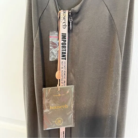 House Of CB Juliette Shadow Halter Gown. Size XSmall. NWT Dark Gray.