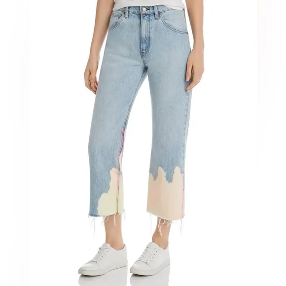 HUDSON Sloane Mid-Rise Bleached Crop Jean Neutralize Size 26