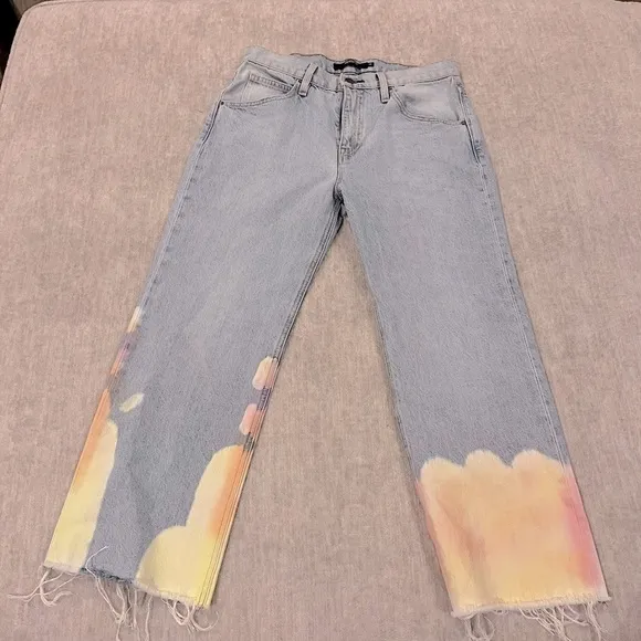 HUDSON Sloane Mid-Rise Bleached Crop Jean Neutralize Size 26