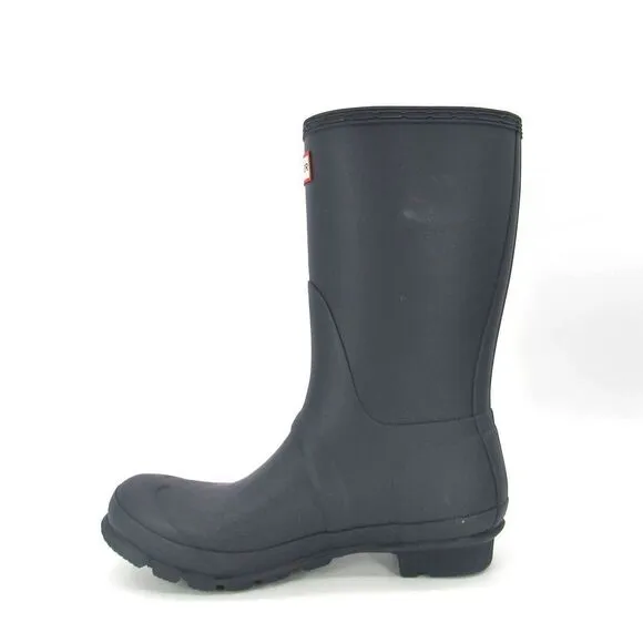 HUNTER Original Short Waterproof Rain Boots in Navy SZ 6