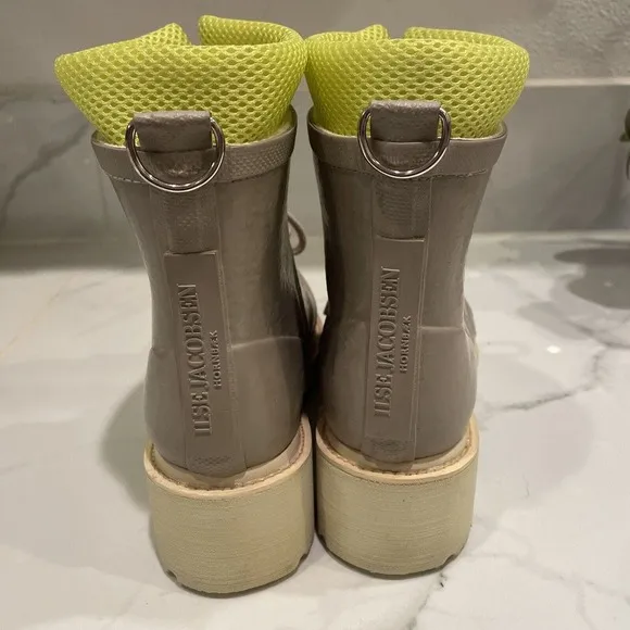 ILSE JACOBSEN HORNBAK RUB 61 BOOTS SIZE 8.5 US, 40 EU HANDMADE Chunky Heel