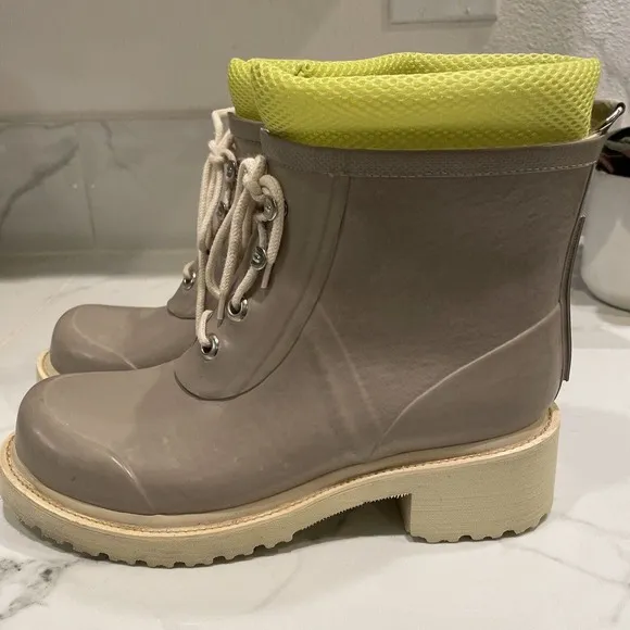 ILSE JACOBSEN HORNBAK RUB 61 BOOTS SIZE 8.5 US, 40 EU HANDMADE Chunky Heel