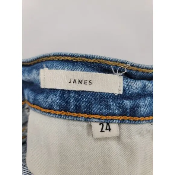 Imogene   Willie James Jeans Size 24 Mid Rise Straight Leg Vintage Denim USA