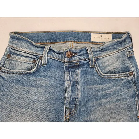 Imogene   Willie James Jeans Size 24 Mid Rise Straight Leg Vintage Denim USA