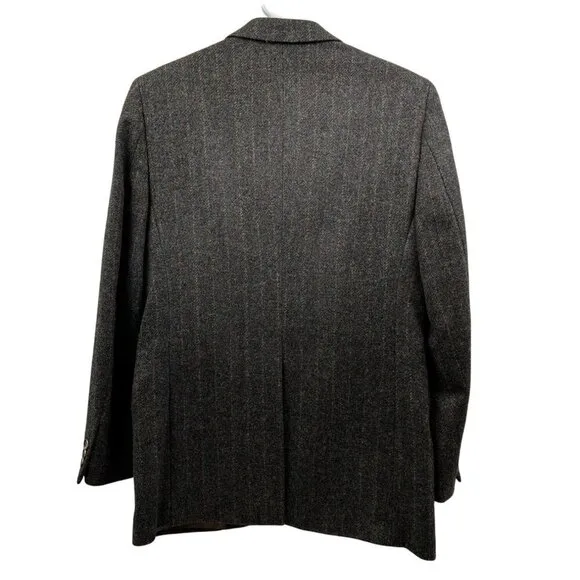 IMPERIAL by HAGGAR Vintage Men's 100% Wool Blazer Size 42R Brown Herringbone