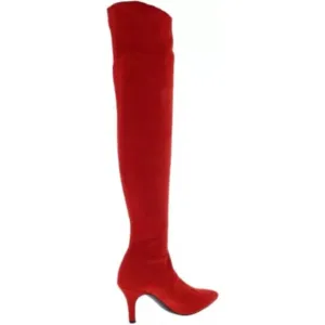 INC International Concepts Briella Women Red Fabric Pointed Toe Riding Boot 6.5