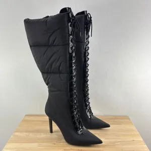 INC International Concepts Sicole Lace-Up Boots- Black- Size 8.5 M (Medium)- NIB