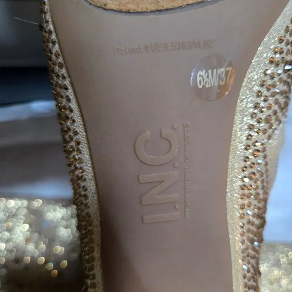 INC Saveria 5 Rhinestone Tall Over-the-Knee Boots/Gold Bling NEW!! Studded NEW!!