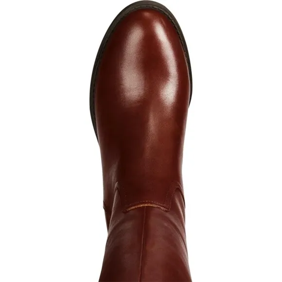 INC Womens Ceriel Leather Solid Knee-High Riding Boots, Brown, Size 8M WC, NIB