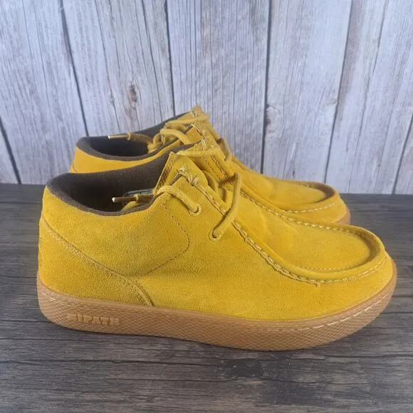 IPATH Cat Golden Yellow Suede Skate Shoe Men's Sz 10 w/Box Extra Laces (VGC)