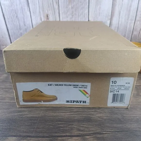 IPATH Cat Golden Yellow Suede Skate Shoe Men's Sz 10 w/Box Extra Laces (VGC)