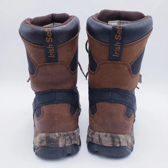 Irish Setter Boots Lace-Up Mens Size 9 Camo Hunting Boots UltraDry Waterproof