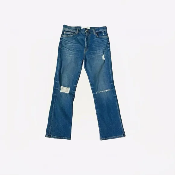 IRO Bonnie Distressed Kick-Flare Jeans - Blue - Size 28 - BLOGGER FAVORITE