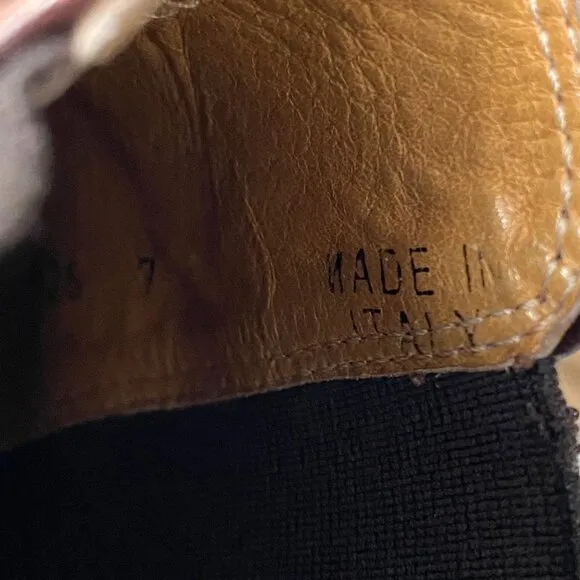 J. Crew Chelsea Boots Men's Size 7 Brown Leather Made in Italy