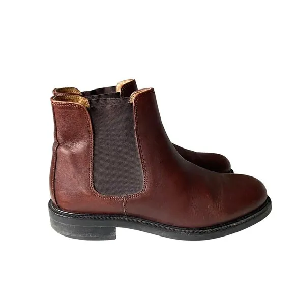 J. Crew Chelsea Boots Men's Size 7 Brown Leather Made in Italy