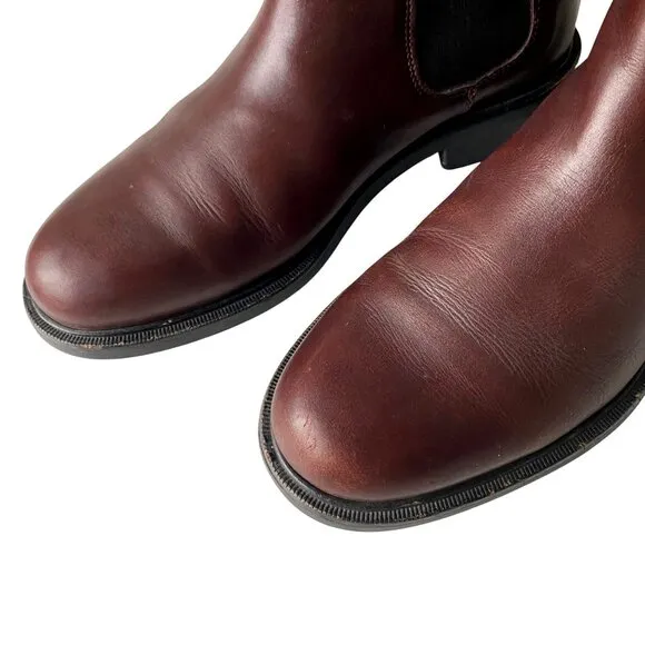 J. Crew Chelsea Boots Men's Size 7 Brown Leather Made in Italy